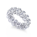 S925 Silver Square Diamond Heart-shaped Egg-shaped Zircon Gang Drill Stacked Ring - Dazpy