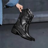 Stilvolle braune Cowboystiefel aus Leder für Damen