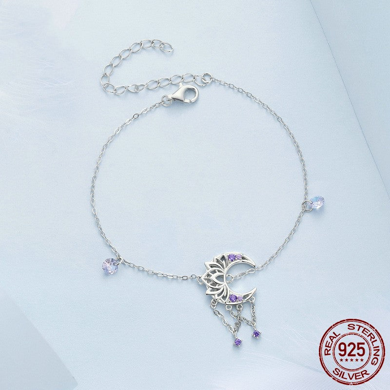 Moon Dreamcatcher Bracelet Sterling Silver - Dazpy