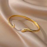 Gold Snake Bangle Bracelet for Women