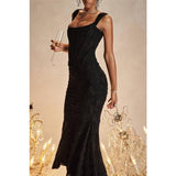 Elegant Off-Shoulder Bodycon Maxi Dress