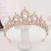 Barockes Braut-Diadem aus Champagner-Kristall in Gold