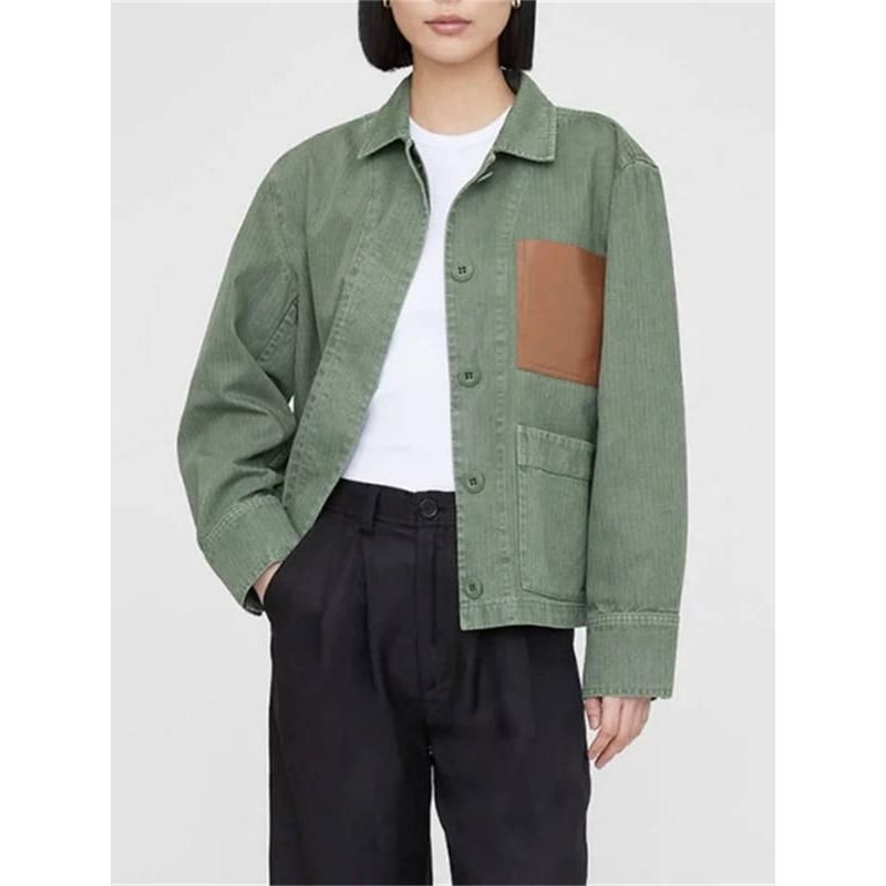 Schicke Retro Grüne Herbstjacke für Damen