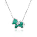 S925 Silver Ferris wheel Little Green Horse Necklace - Dazpy