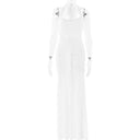 Vestido de cuello halter plisado con espalda descubierta