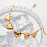 Gold-Plated Heart Pendant Stainless Steel Necklace