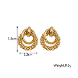 Gold Metal Twist Dangle Earrings for Women