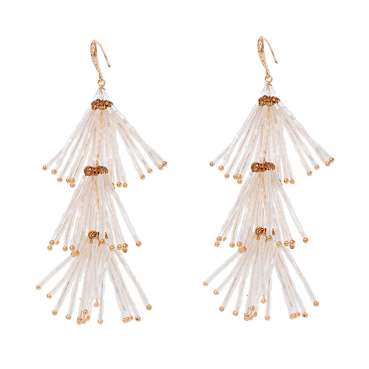 Fashion Tassel Personalized Earrings Wedding Dress Accessories - Dazpy