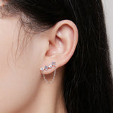 Delicate Stone Stud Earrings Synthesis - Dazpy