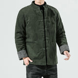 Men's Simple Corduroy Thick Warm Cotton Coat