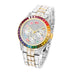 Three Eyes Rainbow Diamond Quartz Watch - Dazpy