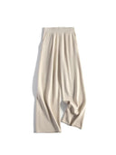 Pantalones anchos de invierno en mezcla de lana para mujer