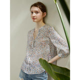 Spring Blossom Ramie Blouse