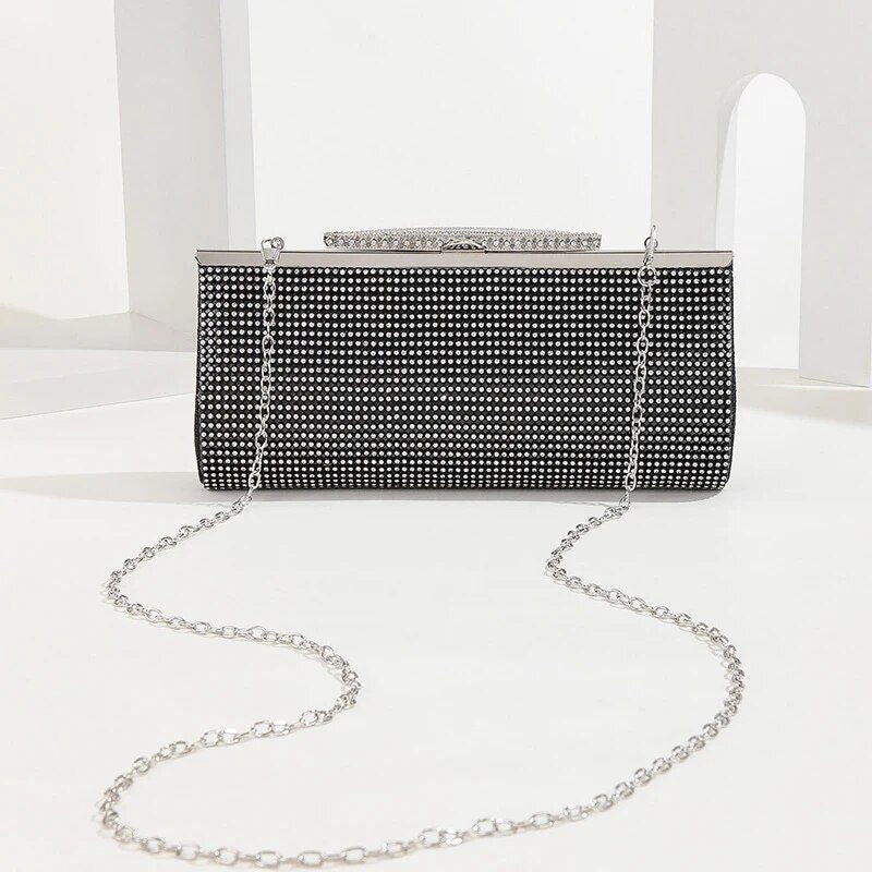 Clutch de noche con diamantes de imitación de Glamorous para mujer