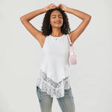 Floral Lace Patchwork Tank Top