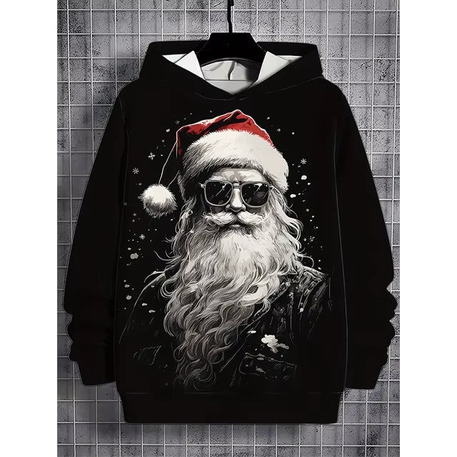 Santa Claus 3D Digital Printing Hooded Sportswear