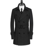 Young And Middle-aged Cashmere Coat Fat Casual Tweed Trench Coat Loose