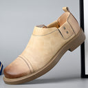 Mocasines de vestir casuales vintage sin cordones para hombre