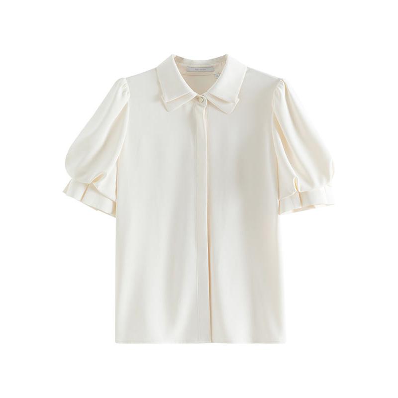 Elegant Summer Polo Collar Shirt for Women