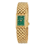 Reloj de cuarzo cuadrado dorado para mujer