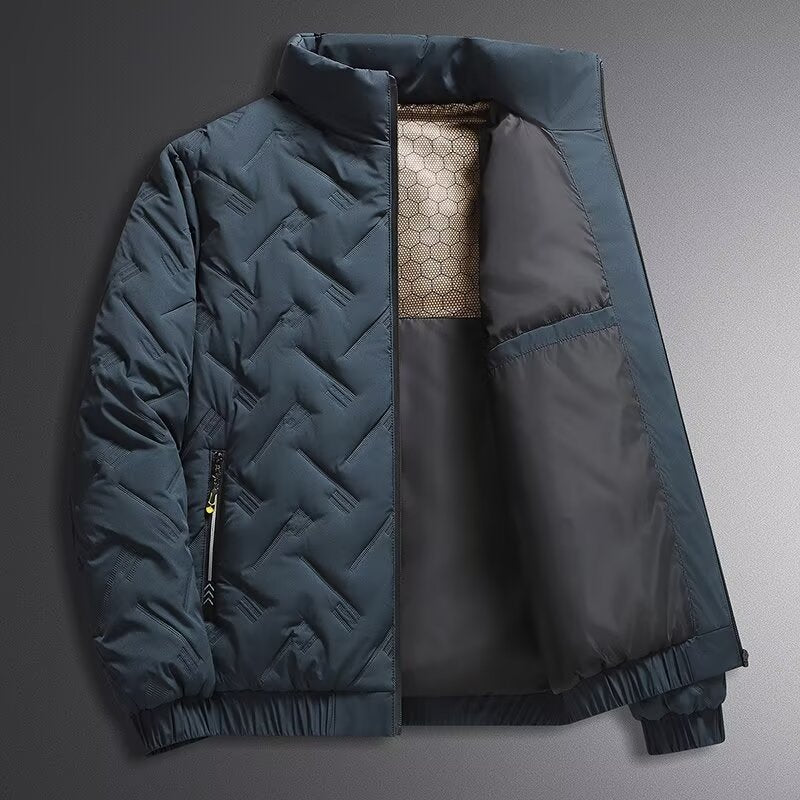 Abrigo de invierno de algodón acolchado nuevo y holgado, cálido, para hombre