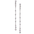 925 Silver Long High Carbon Diamond Earrings - Dazpy