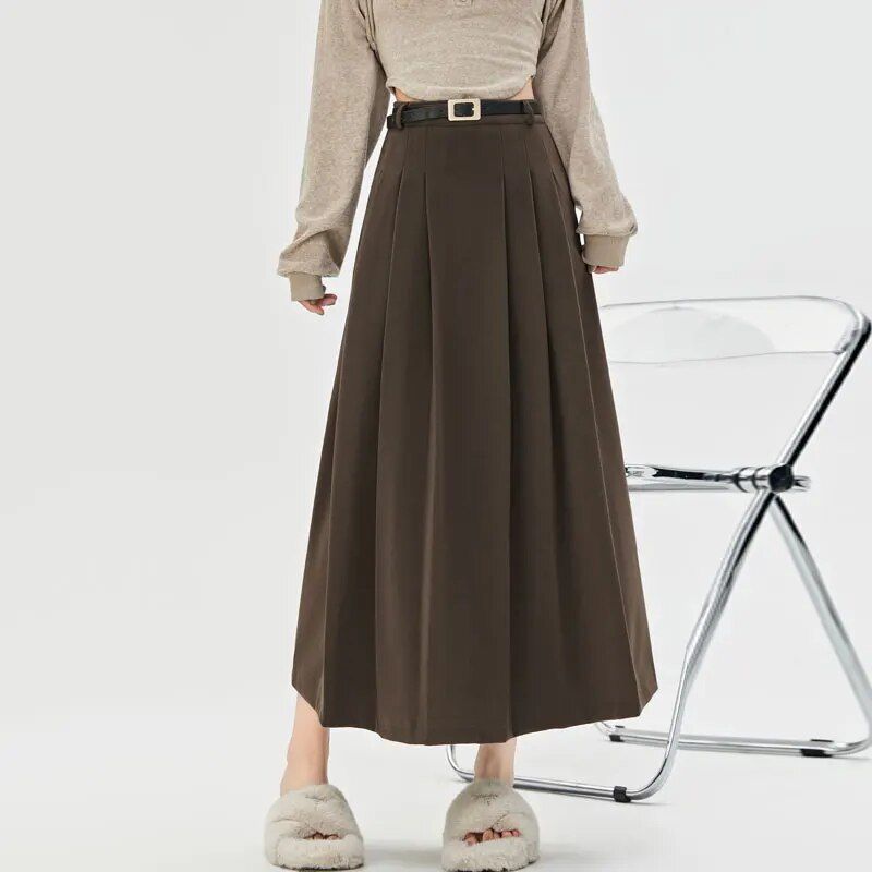 Schicker Vintage-Freizeitrock mit hoher Taille für Damen