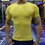 Camiseta deportiva elástica para correr y hacer ejercicio para hombre