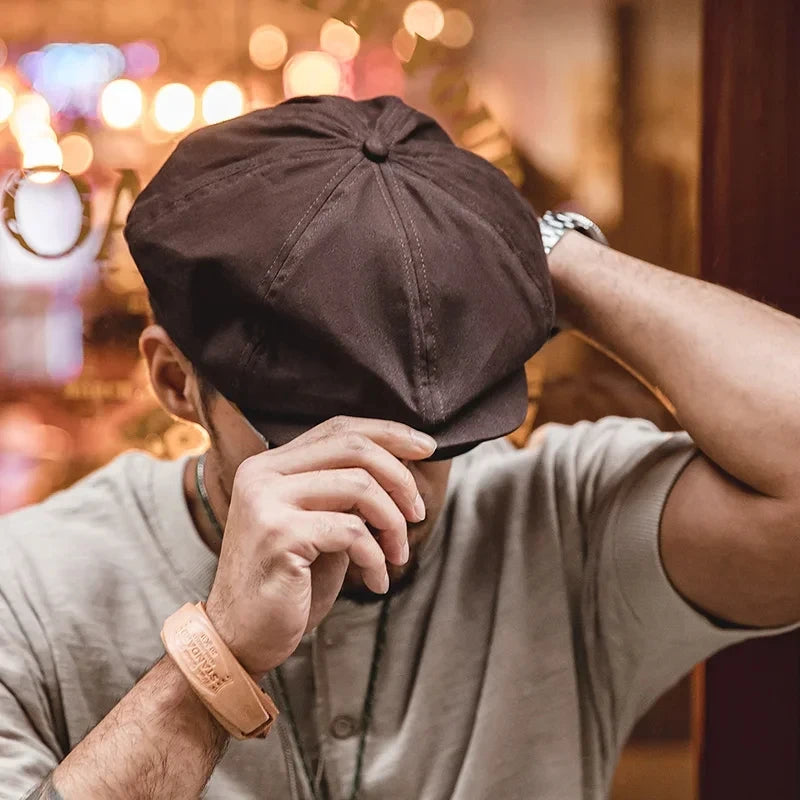 Gorra de repartidor de periódicos retro para hombre