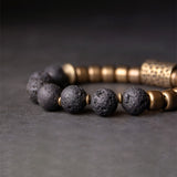 Men And Women Fashion Punk Rock Volcanic Stone Bracelet - Dazpy