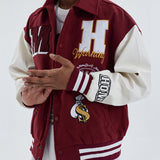 Men's Jacket Embroidered Color Matching Baseball Uniform