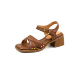 Sandalen aus Leder mit Schnalle