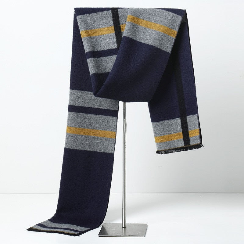 Luxurious Plaid Men's Cashmere Scarf