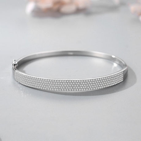 Women's Temperament Full Of Stars With Diamonds Sterling Silver Bracelet - Dazpy