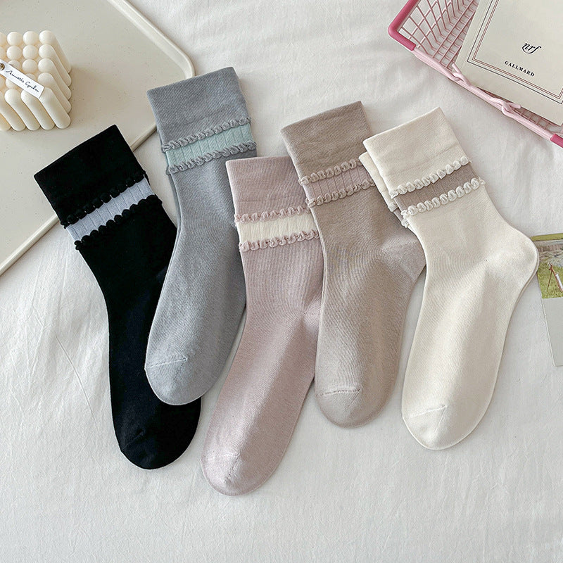 Women's Mid-Tube Cotton Socks