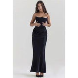 Elegant Strapless Backless Maxi Dress for Women