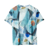 Sommerliches Retro T-Shirt mit geometrischem Muster