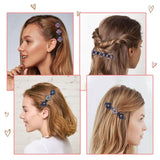 Trendy geflochtene Haarspangen mit Blumenkristallen