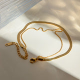 Exquisite Double Layer Snake Chain Anklet