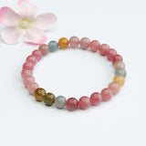 Round Bead Natural Tourmaline Strings Bracelet - Dazpy