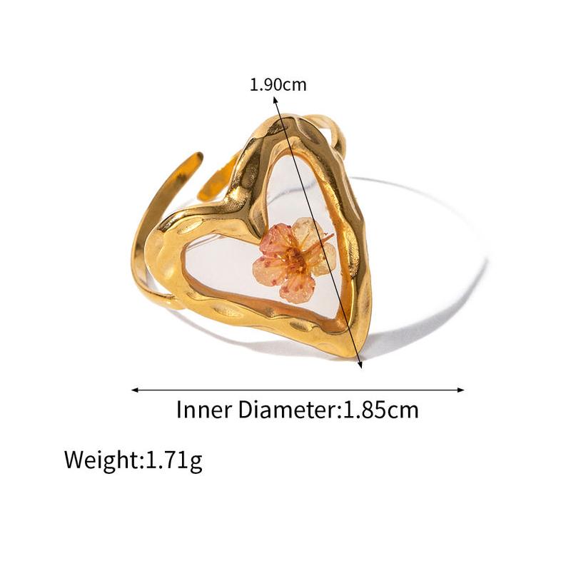 18K vergoldeter geometrischer Ring