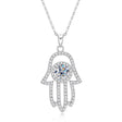 Silver 1 Carat Moissanite Necklace Round - Dazpy