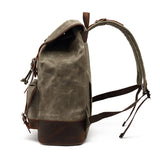 Vintage Waterproof Rucksack Leather Travel Backpack - Dazpy