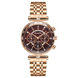 Waterproof Casual Three-eye Women's Watch - Dazpy