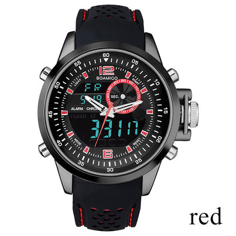 Men's Dual Display Electronic Quartz Watch - Dazpy