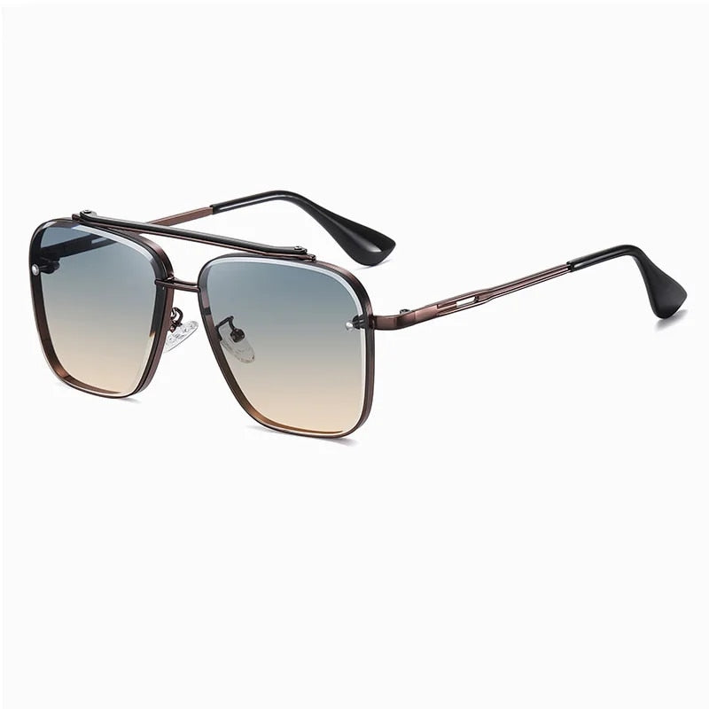 Gafas de sol de piloto con degradado de lujo para hombre