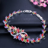 Ice Flowers European And American Elegant Zircon Bracelet Full Diamond Inlaid Ornament Multi-color - Dazpy