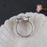 Vintage Niche Design Silver Ornament Solitary Ring - Dazpy