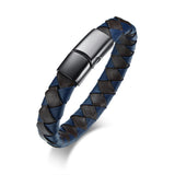 Stainless Steel Leather Bracelet European And American Style - Dazpy