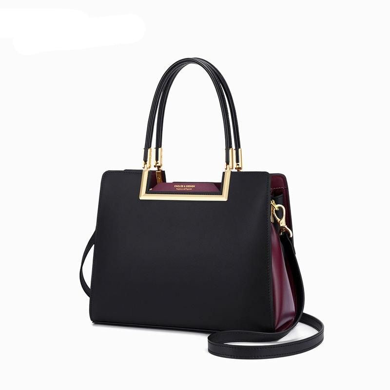 Bolso Tote Elegante De Piel De Gran Capacidad